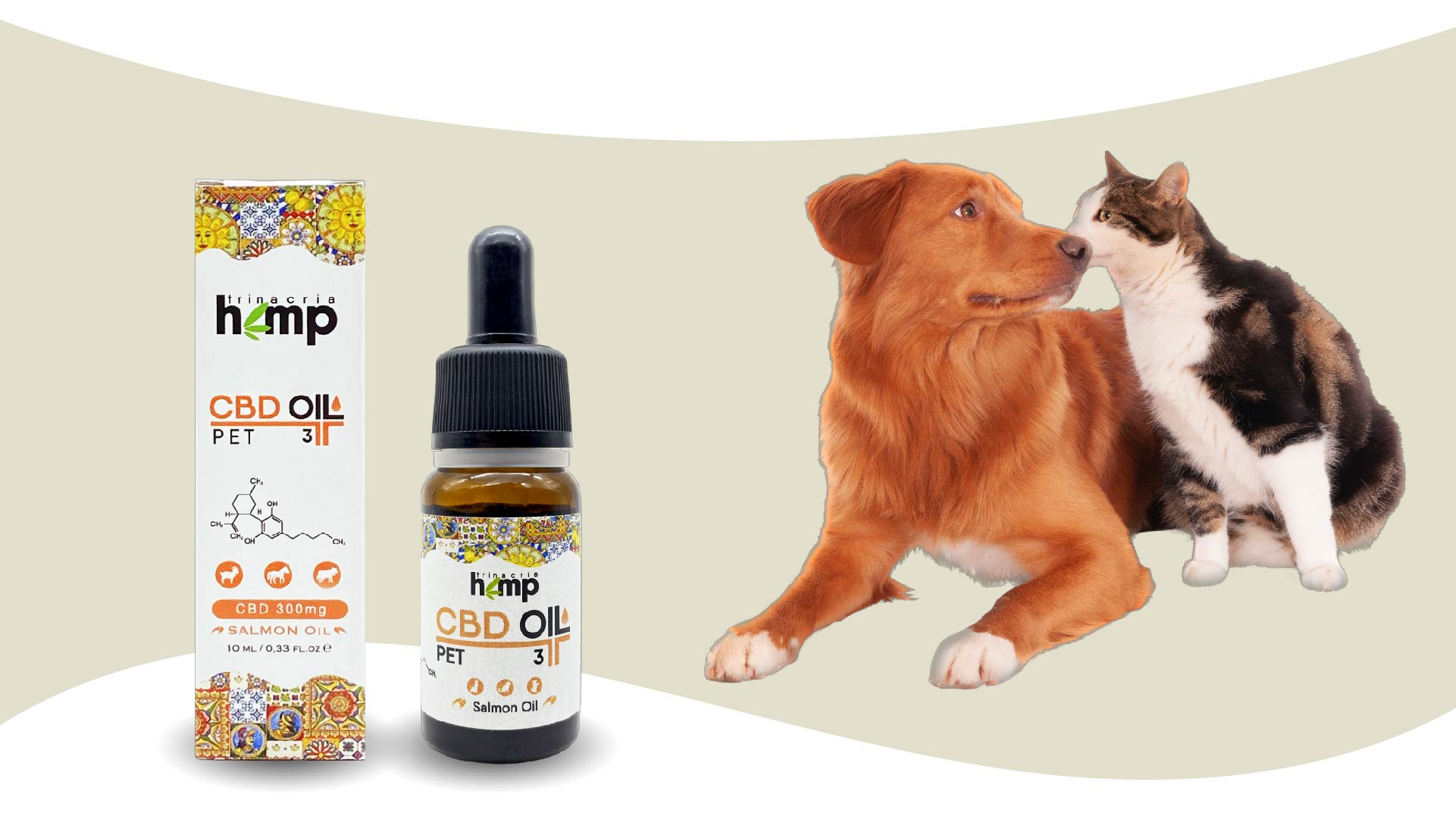 CBD Oil Pet 3% (300mg) - Olio di Salmone - Trinacria Hemp