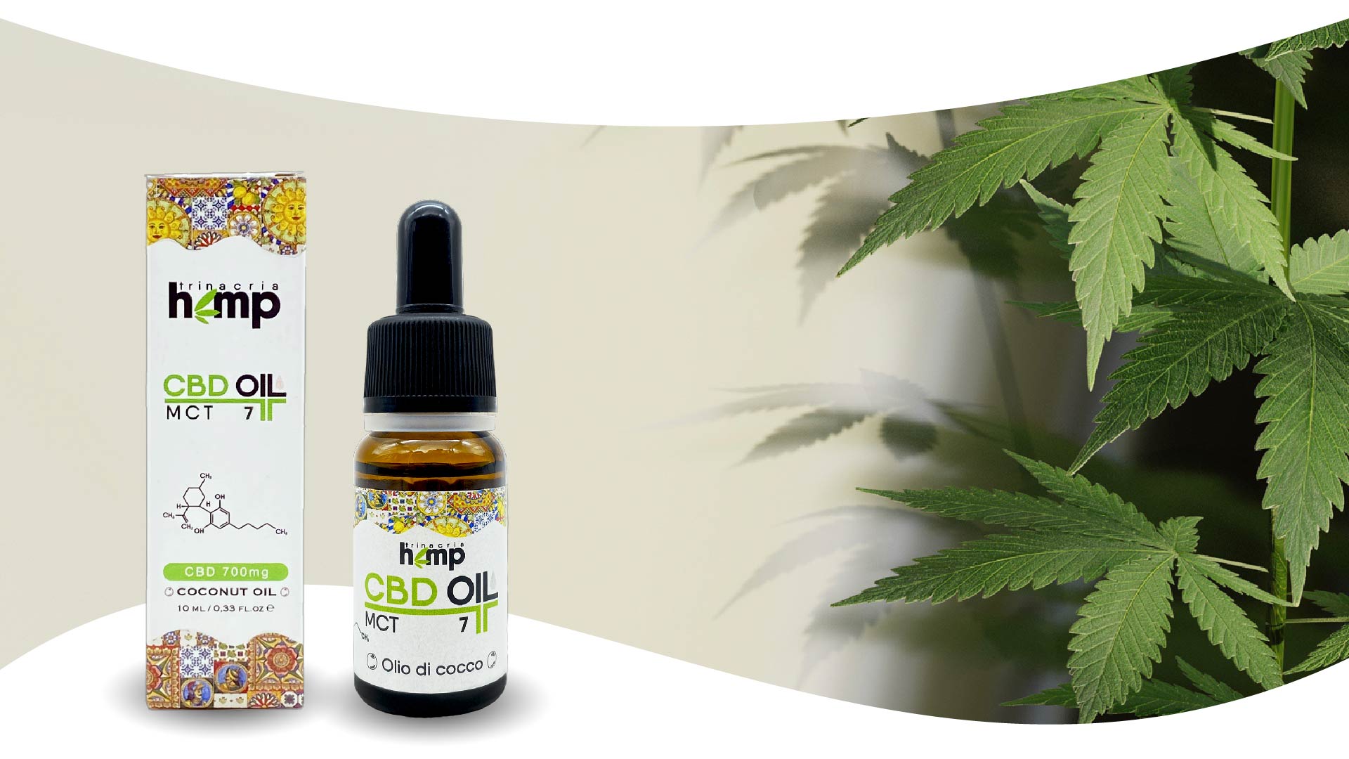 CBD Oil MCT 7% (700mg) - Olio di Cocco - Trinacria Hemp