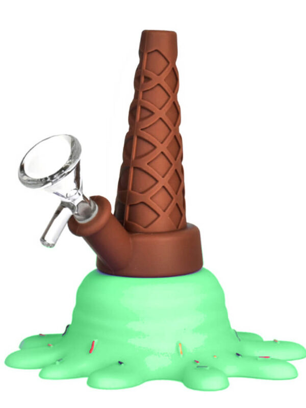 Pipa in Silicone Gelato Sciolto Verde 13cm