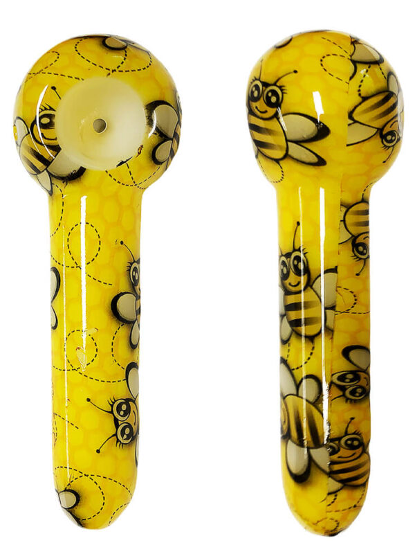 Pipa in Vetro Ape Gialla 13cm